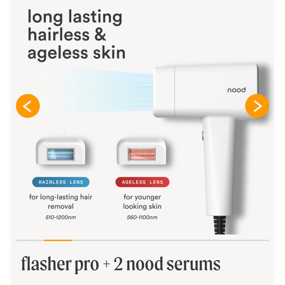 Nood Flasher Pro Hair Removal Device and Ageless Red Light Treatment
